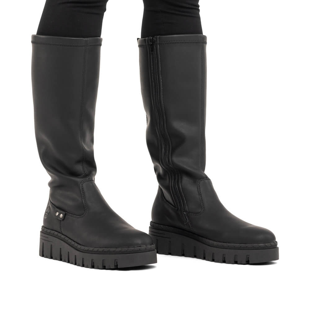RIEKER Z8990-00 black, dámské kozačky