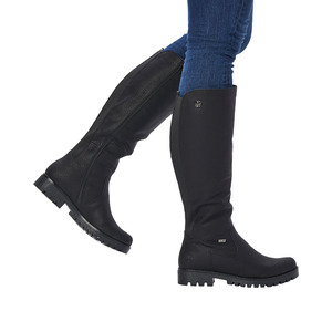 RIEKER 78554-00 black, dámské kozačky