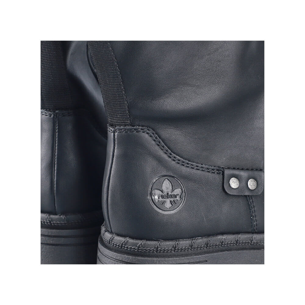 RIEKER Z8990-00 black, dámské kozačky