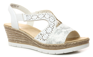 RIEKER 61916-80 bílé, dámské sandály