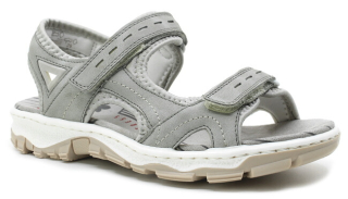 RIEKER 68866-40 grey, dámské sandály