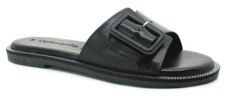 TAMARIS 1-27105-42 black leather, dámské pantofle