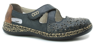 RIEKER 463H4-14 blue, dámská obuv