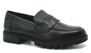 TAMARIS 1-24702-43 black leather, dámské mokasíny
