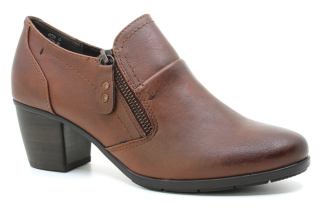 JANA 8-24469-41 cognac, dámské uzavřené lodičky 