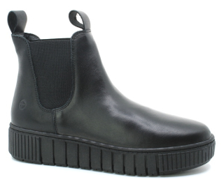 TAMARIS 1-25403-43 black leather, dámská kotníková obuv