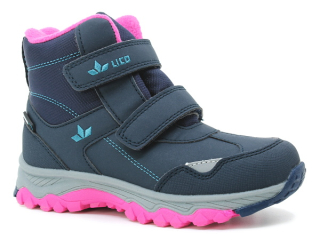 LICO Hanko V 720526 marine/turkis/pink, dívčí zimní obuv