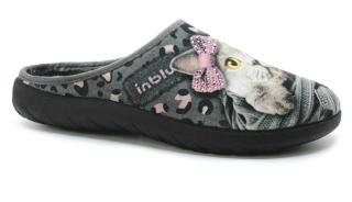 INBLU ET000025 grigio kočka, dámská domácí obuv