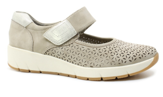 JANA 24664-42 taupe, dámské mokasíny