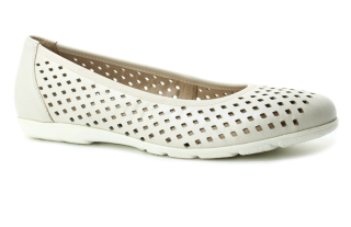 CAPRICE 9-22114-44 offwhite perl., dámské baleríny 