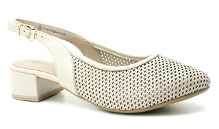 CAPRICE 9-29602-44 cream nappa, dámské letní lodičky