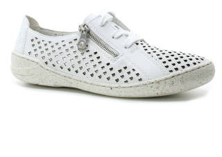 RIEKER 54516-80 white, dámské letní polobotky 
