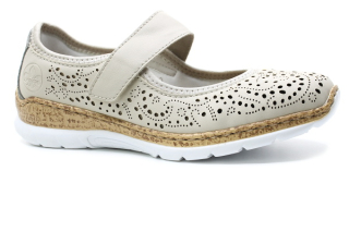 RIEKER N4299-60 beige, dámská obuv 