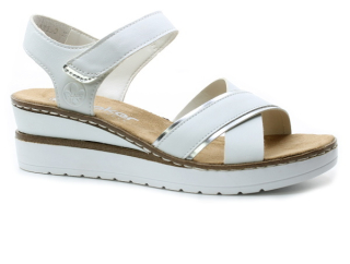 RIEKER V38G9-80 white, dámské sandály