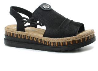 RIEKER V7972-00 black, dámské sandály
