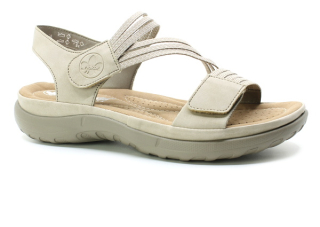RIEKER 64870-62 beige, dámské sandály 