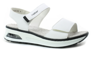 RIEKER 65663-80 white, dámské sandály