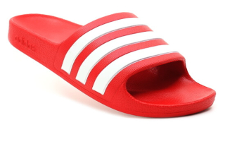 adidas Adilette Agua K JP5771 červené, juniorské pantofle