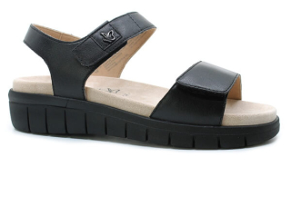CAPRICE 9-28701-42 black/blk sole, dámské sandály