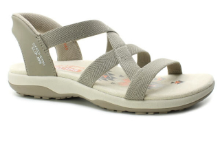 SKECHERS REGGIE SLIM STRETCH FLEX 163460/TPE taupe, dámské sandály