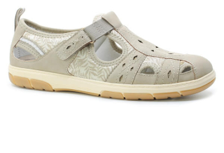 JANA 8-23669-44 449 beige/flower, dámské polobotky