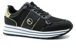 TAMARIS 1-23727-42 048 black/gold, dámské tenisky