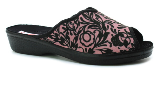 ROGALLO 29517 černá/růžová, dámská domácí obuv 