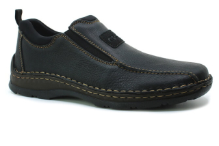 RIEKER 05363-00 black, pánské mokasíny