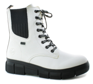 RIEKER X3414-80 white, dámská kotníková obuv