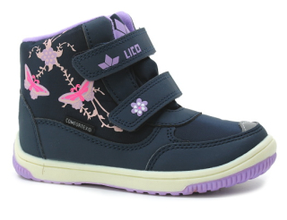 LICO Forli V 600126 marine/lila, dětská zimní obuv