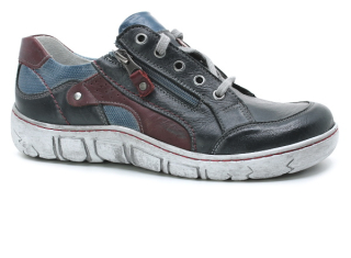 KACPER 2-1405 678+251P+729 szary/czerwony, dámské polobotky 