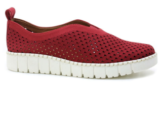 JANA 8-24560-46 500 red, dámské mokasíny