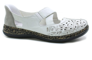 RIEKER 46352-80 white, dámské baleríny