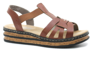 RIEKER 62918-22 brown, dámské sandály