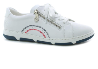 RIEKER 42424-80 white, dámské polobotky