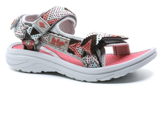 LEE COOPER LCW-26-34-4428L grey/coral, dámské sandály