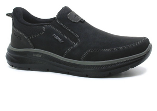 RIEKER B1851-00 black, pánské mokasíny