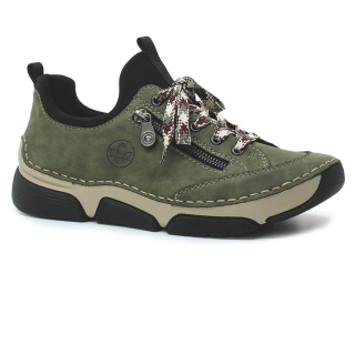 RIEKER 45973-54 green, dámské polobotky
