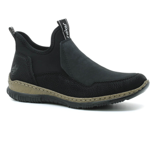 RIEKER N3275-00 black, dámská kotníková obuv