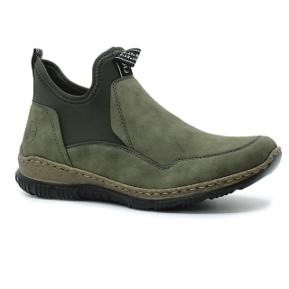 RIEKER N3275-55 green, dámská kotníková obuv
