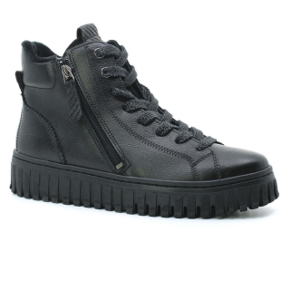TAMARIS 1-25201-47 003 black leather, dámská kotníková obuv