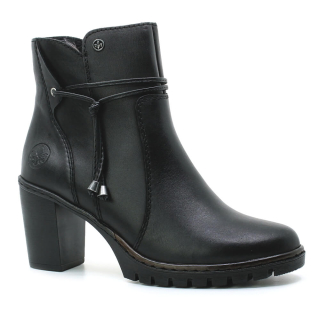 RIEKER Y2567-00 black, dámské polokozačky