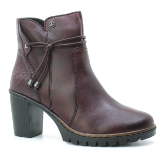 RIEKER Y2567-35 red, dámské polokozačky