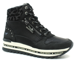 MUSTANG 1364-503-9 schwarz, dámská kotníková obuv 