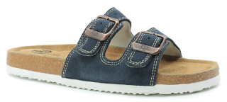 BEST FEET 213-17 modré, dámské pantofle