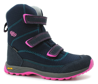 BRÜTTING Arendal V 721049 marine/pink, dívčí zimní obuv 