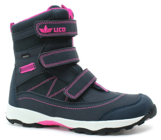 LICO SUNDSVALL V 720443 marine/pink, dívčí zimní obuv 