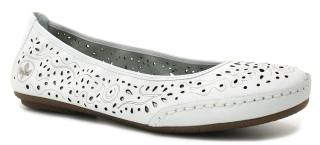 RIEKER 41460-80 white, dámské baleriny vel.41