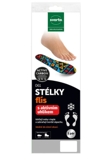 SVORTO Vložky FLÍS s aktivním uhlíkem vel.29/30