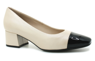 CAPRICE 22305 beige/black, dámské lodičky vel.41